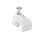 Bolsa con 500 grapas blancas de 6 x 9.5 mm para cable plano GPL-10BG