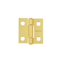 Bisagra rectangular 1 x 7/8', acero latonado, HERMEX BR-101