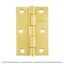 Bisagra rectangular 4' acero latonado, HERMEX BR-401