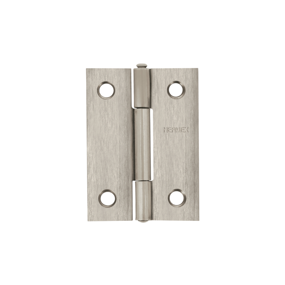 Bisagra rectangular 2 x 1-1/2', acero inoxidable, HERMEX BR-204