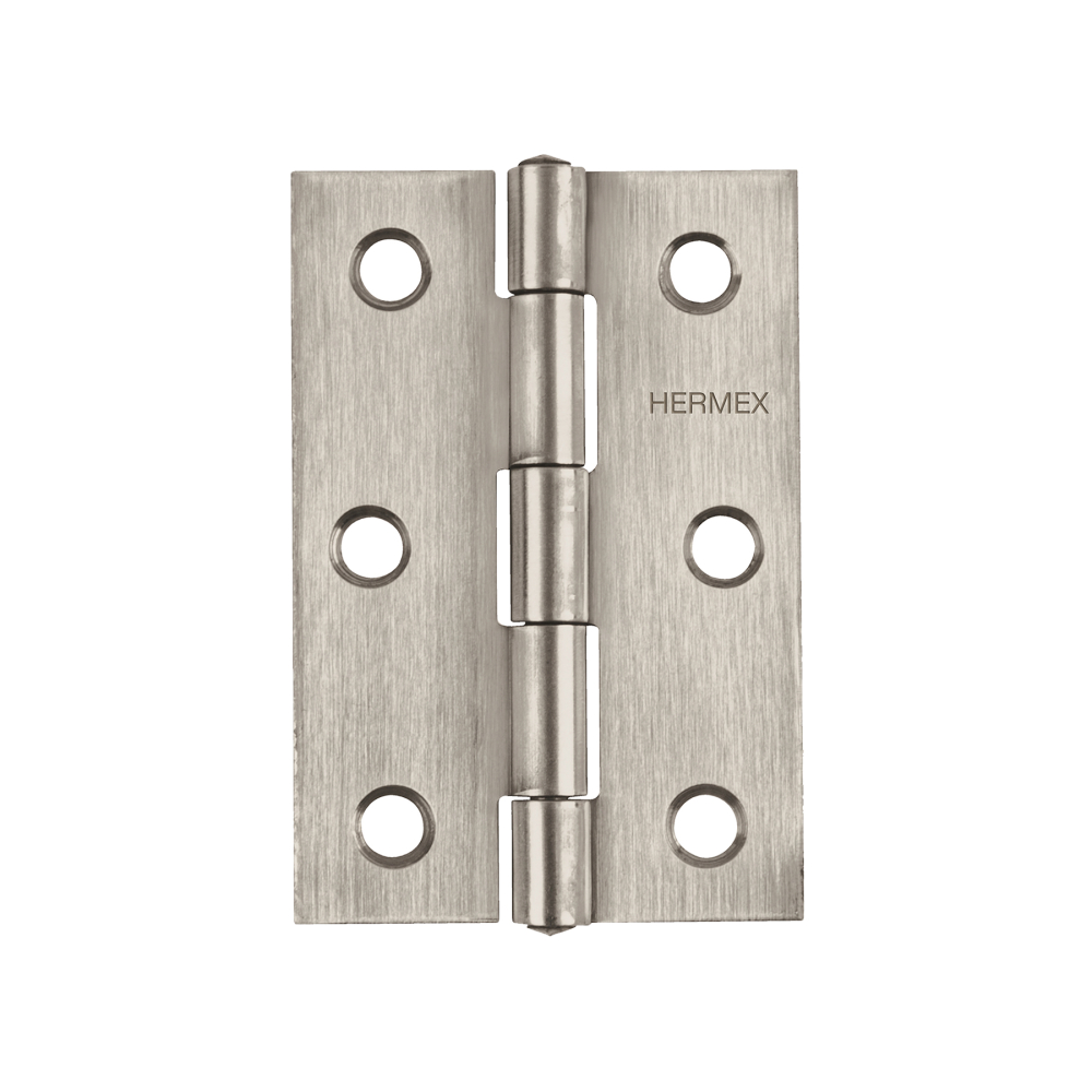 Bisagra rectangular 3 x 2', acero inoxidable, HERMEX BR-304