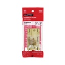 Bolsa con 2 bisagras rectangulares 3', acero latonado BR-301B