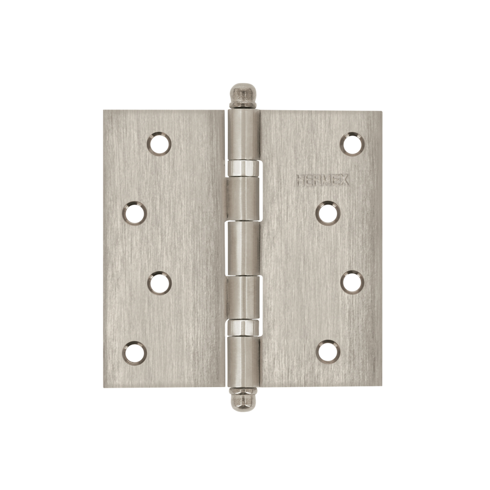 Bisagra cuadrada 4' acero inox, cabeza redonda, HERMEX BC-404R