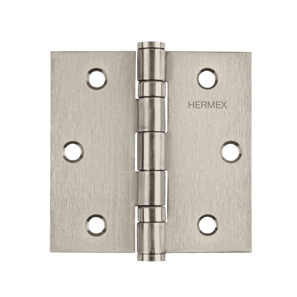 Bisagra cuadrada 3' acero inox, cabeza plana, HERMEX BC-304P