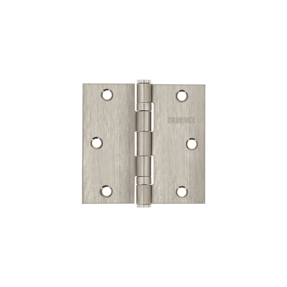 Bisagra cuadrada 3-1/2', acero inox, cabeza plana, HERMEX BC-354P