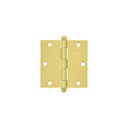 Bisagra cuadrada 3-1/2', latonado, cabeza redonda, HERMEX BC-351R
