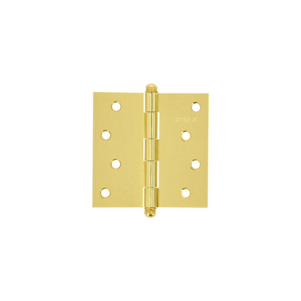 Bisagra cuadrada 4', latonado, cabeza redonda, HERMEX BC-401R