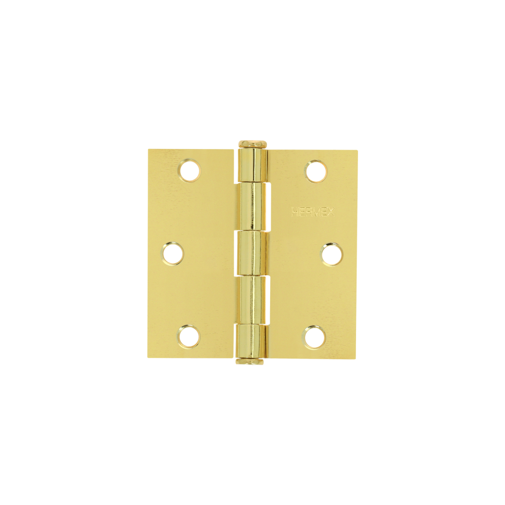 Bisagra cuadrada 3', latonado, cabeza plana, HERMEX BC-301P