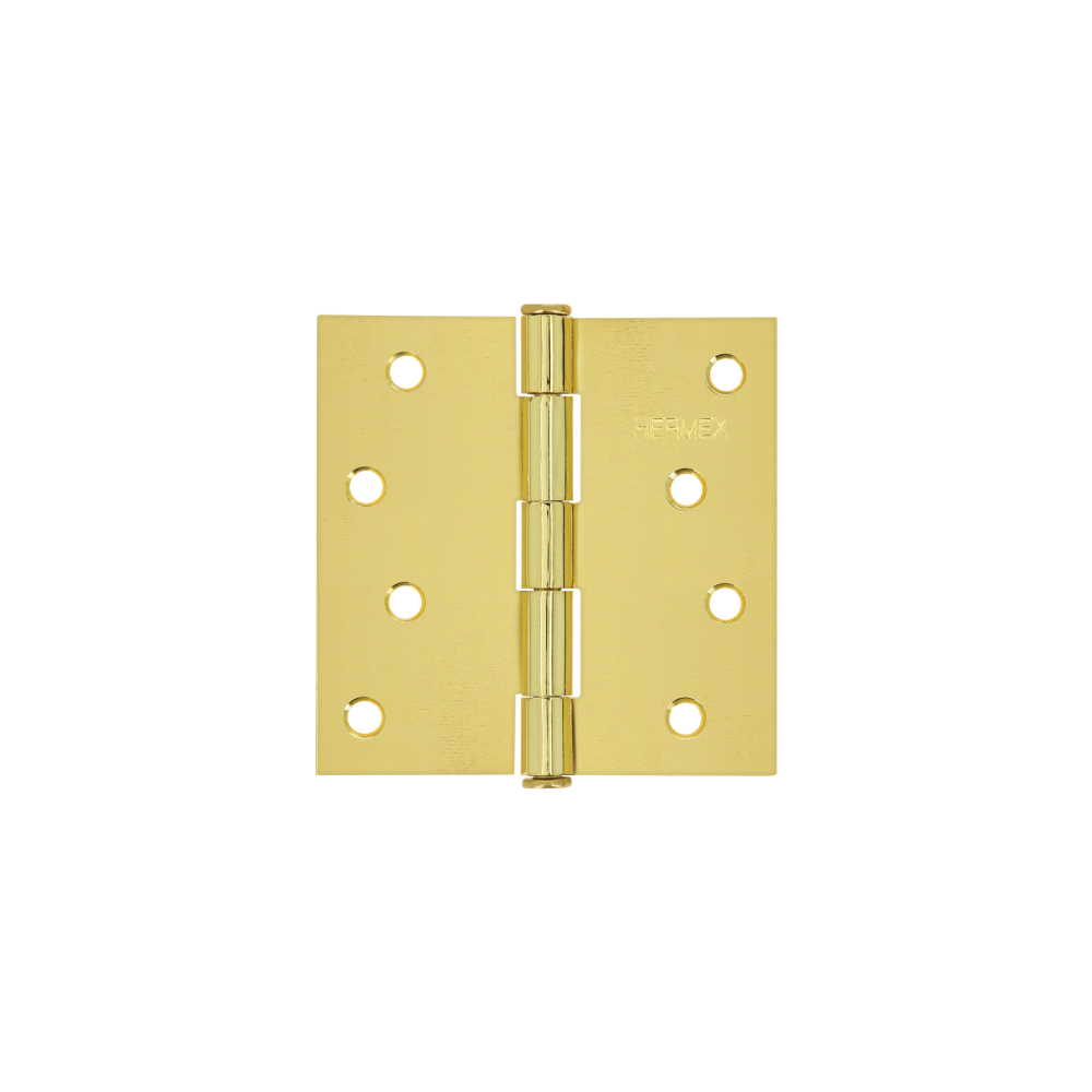 Bisagra cuadrada 4', latonado, cabeza plana, HERMEX BC-401P