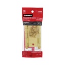 Bolsa c/2 bisagras cuadradas 3', latonado, cabeza redonda BC-301RB