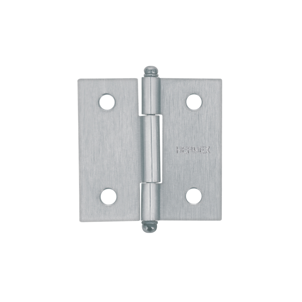 Bisagra cuadrada 2', satinado, cabeza redonda, HERMEX BC-203R