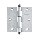 Bisagra cuadrada 3', acero satinado, cabeza redonda, HERMEX BC-303R