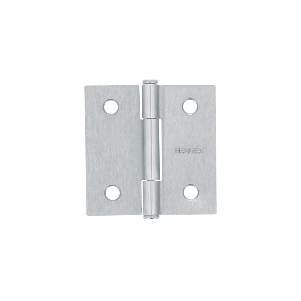 Bisagra cuadrada 2', acero satinado, cabeza plana, HERMEX BC-203P