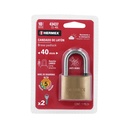 Candado de latón 40 mm gancho largo en blíster, HERMEX CL-40L