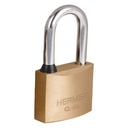 Candado de latón 45 mm gancho largo en blíster, HERMEX CL-45L