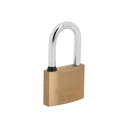 Candado de latón 50 mm gancho largo en blíster, HERMEX CL-50L