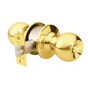 Cerradura tipo esfera para recámara, latón brillante, HERMEX CEPO-11R
