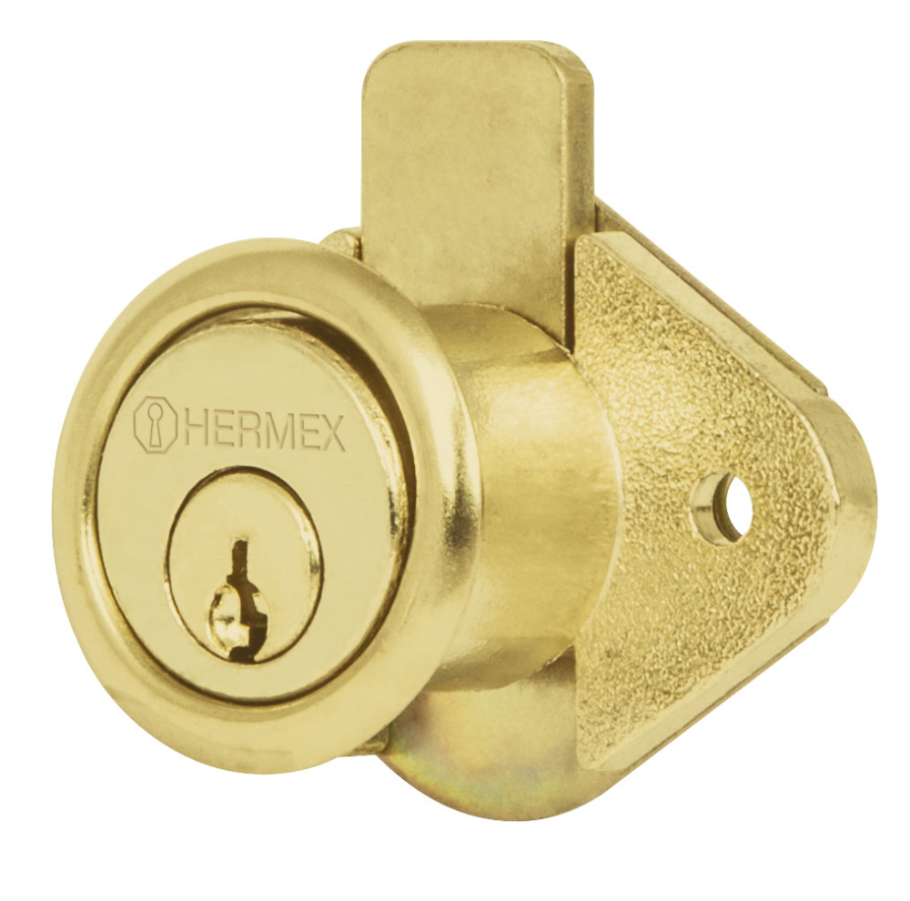 Cerradura para mueble, modelo 21, latón, HERMEX CM-21L