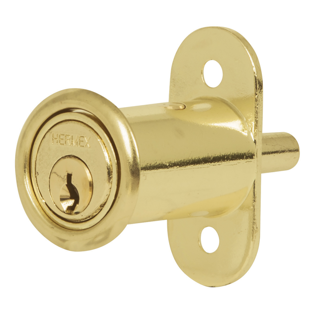 Cerradura para mueble, modelo 20, latón, HERMEX CM-20L