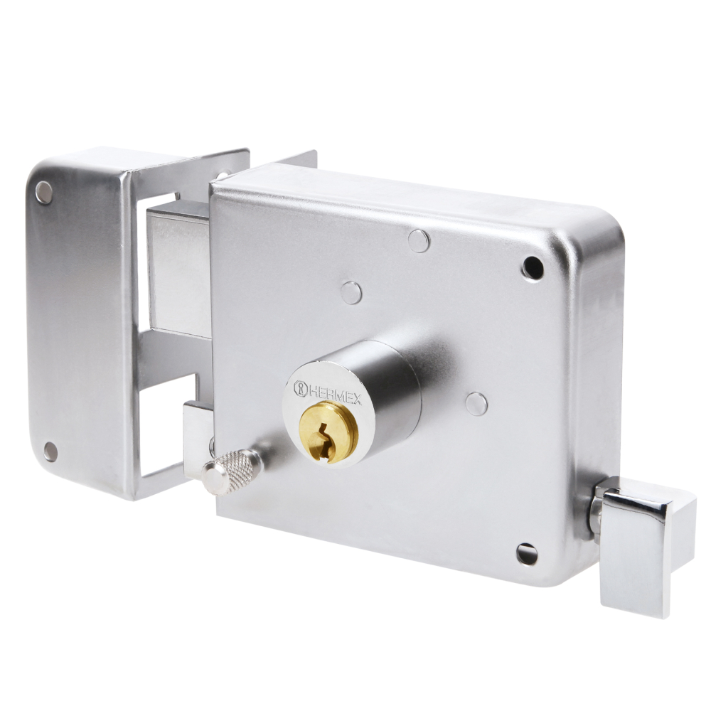 Cerradura sobreponer izq instala-fácil, cromada, tradicional CS-75IC