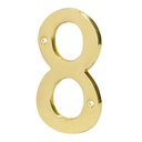 Número 8 de latón sólido 4', latón brillante, HERMEX NUCH-8