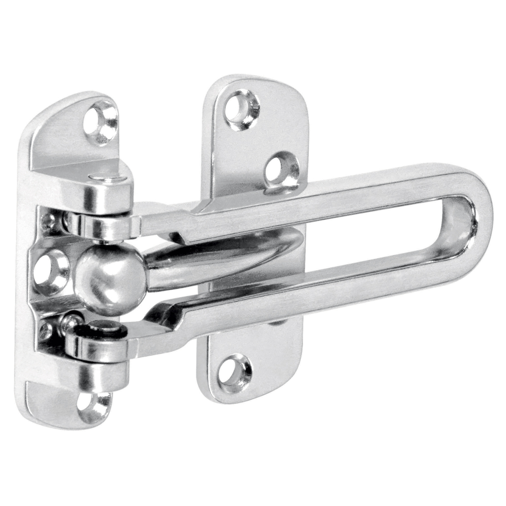 Pasador abatible para puerta, acabado cromo mate, HERMEX PAAB-3