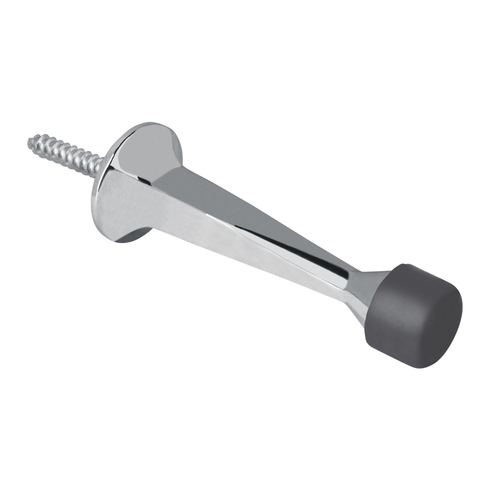 Tope recto para puerta, acabado cromo, HERMEX TORE-3
