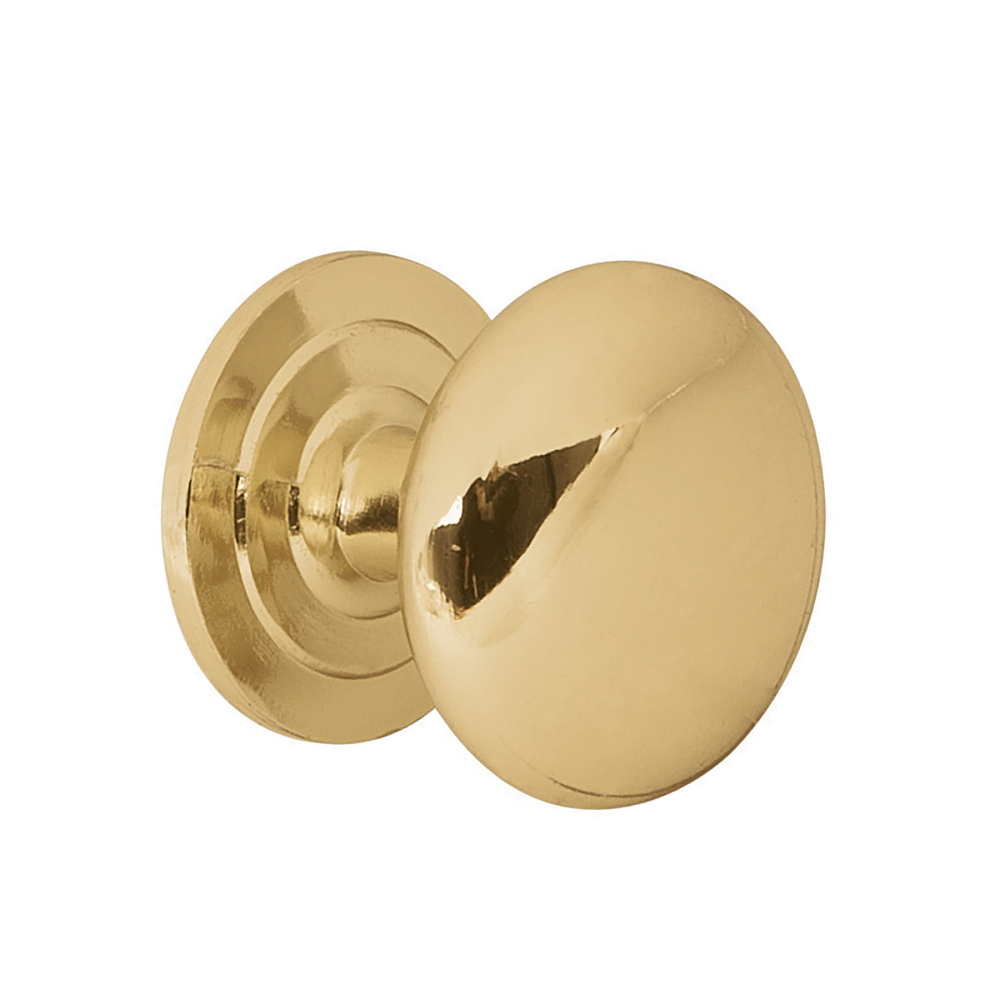 Perilla metálica estilo 'Arco', latón brillante, HERMEX PER-022