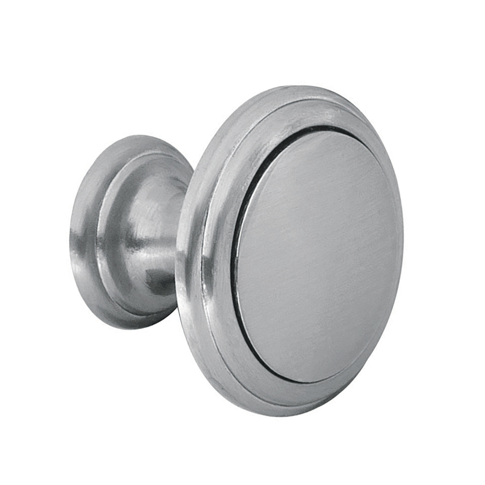 Perilla metálica estilo 'Moderno', níquel satinado, HERMEX PER-071