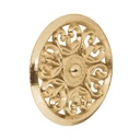 Perilla metálica estilo 'Colonial', latón brillante, HERMEX PER-052