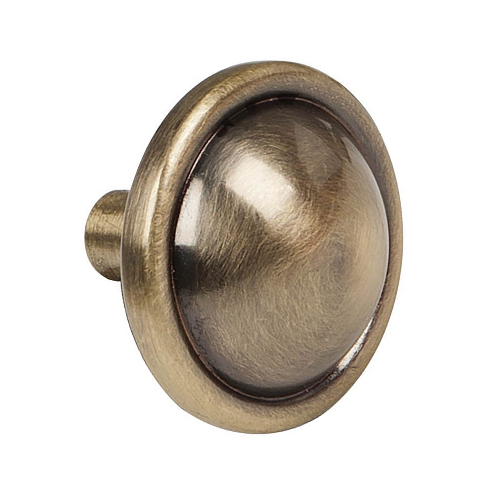 Perilla metálica estilo 'Barroco', latón antiguo, HERMEX PER-043