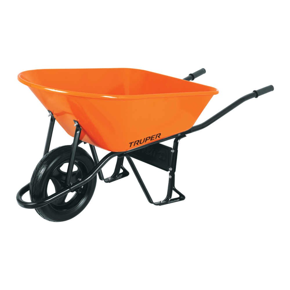 Carretilla 8 ft3 Imponchable, bastidor tubular, Truper CAR-81FF