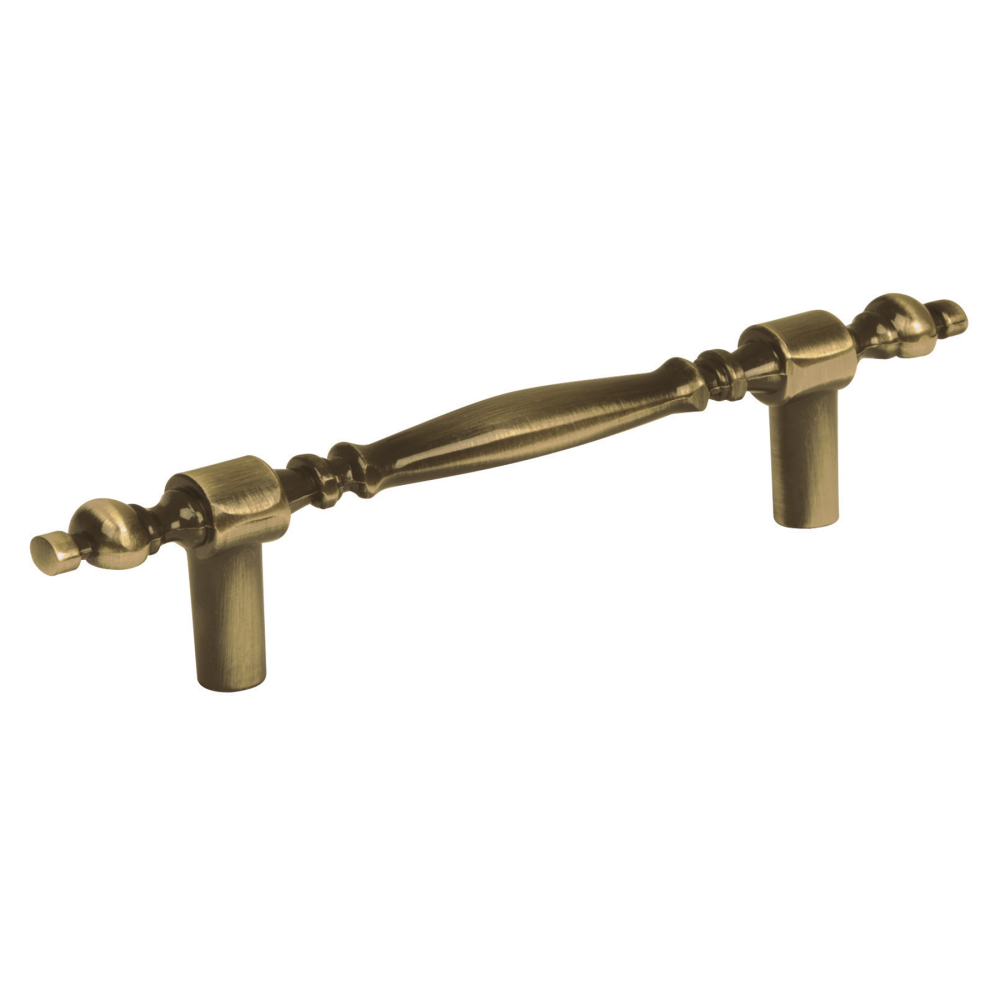 Jaladera metálica de 76 mm estilo 'Colonial', latón antiguo JAL-0531