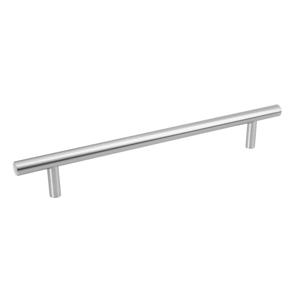 Jaladera de acero, 192mm, línea Cilindro, níquel, HERMEX JAL-0314