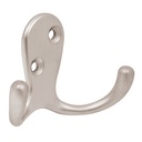 Gancho doble tipo perchero, 7 cm, níquel satinado, HERMEX PEPU-24