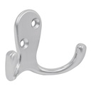 Gancho doble tipo perchero, 7 cm, cromo mate, HERMEX PEPU-23