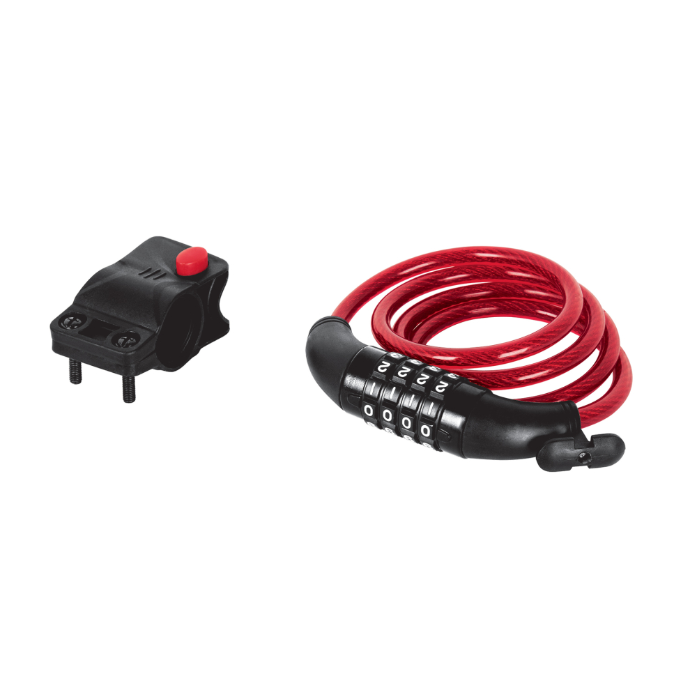 Candado de cable con combinación, 8 mm X 1.0 m, HERMEX CB-8C