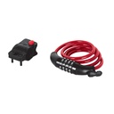 Candado de cable con combinación, 8 mm X 1.0 m, HERMEX CB-8C