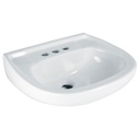 Lavabo de porcelana con rebosadero, blanco, FOSET MUBA-10B