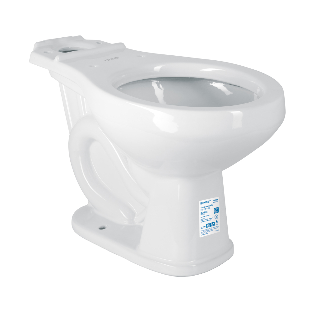 Taza redonda de porcelana, blanco, FOSET MUBA-40B