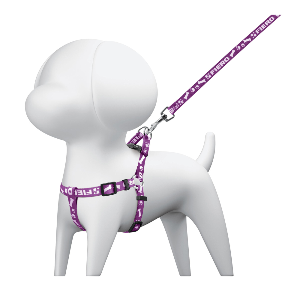 Correa con pechera para perro, 1 cm ancho, FIERO COPE-10