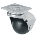 Rodaja esférica, 40 mm con placa, FIERO RO-40P