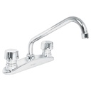 Mezcladora fregadero 8' cromo, hexagonal, AQUA AQF-86