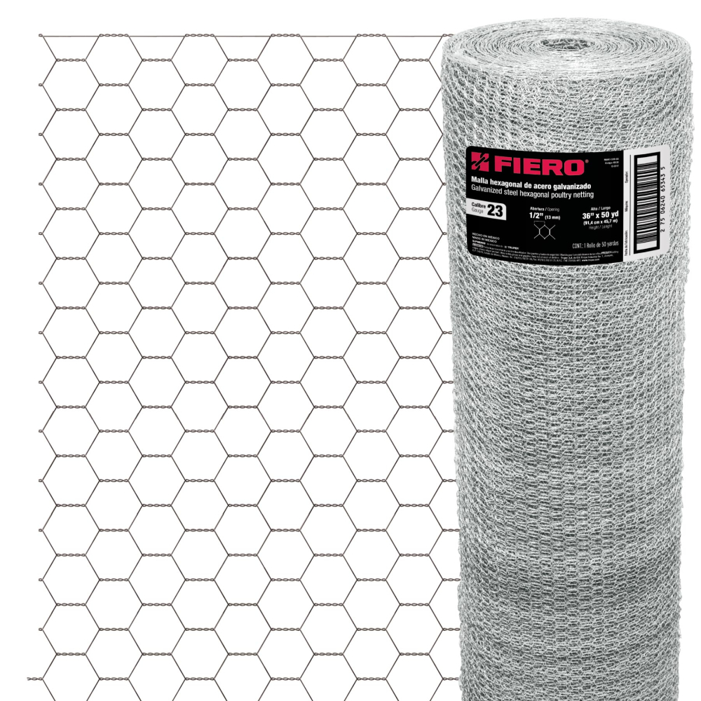 Rollo malla hexagonal cal.23, 0.90x 45m, abertura 13mm, 16kg MAHE-1309