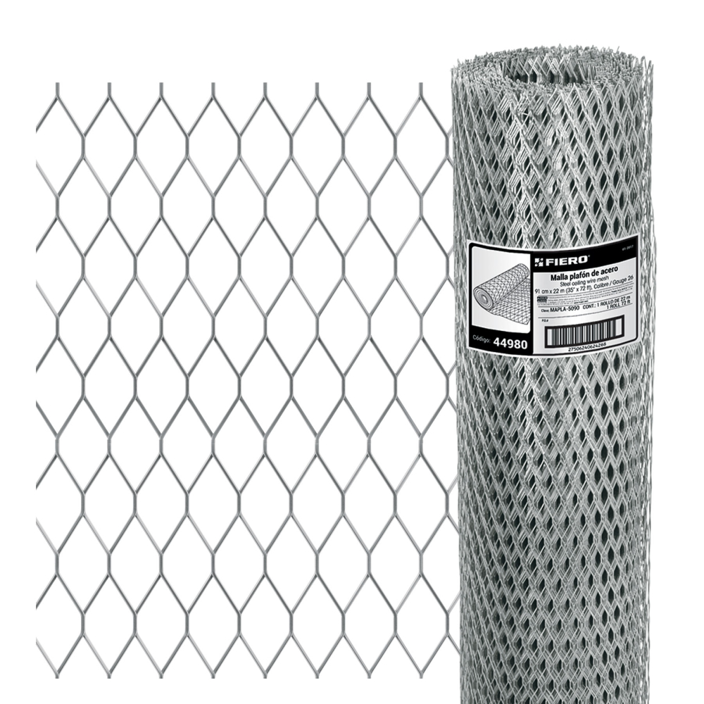 Rollo malla plafón 0.90 x 22m cal.26, abertura 10x25mm, 8kg MAPLA-5090