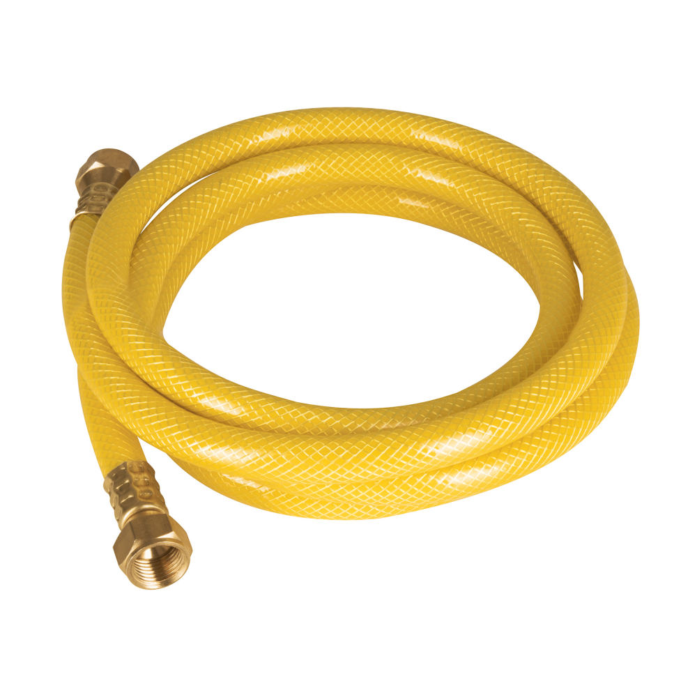 Manguera para gas, PVC amarilla, 3/8' flare, 2 m, FOSET MGA-20