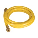 Manguera para gas, PVC amarilla, 3/8' flare, 2 m, FOSET MGA-20