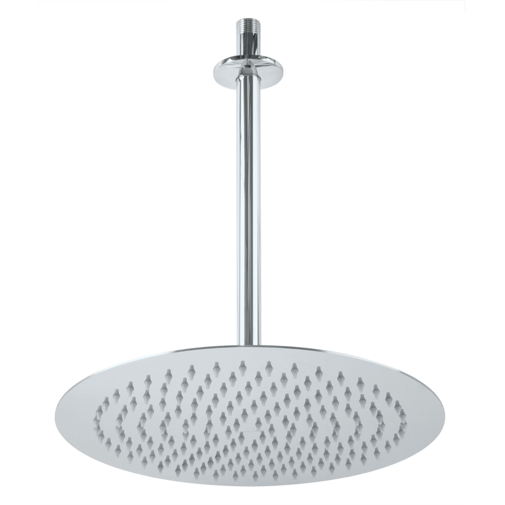 Regadera plato redondo 12' con brazo, cromo, FOSET RIVIERA R-313