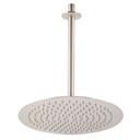 Regadera plato redondo 12' con brazo, satín, FOSET RIVIERA R-313N