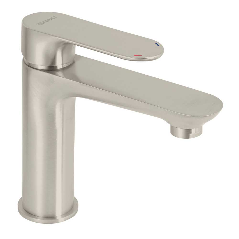 Monomando corto para lavabo, satín, FOSET RIVIERA RIM-45N